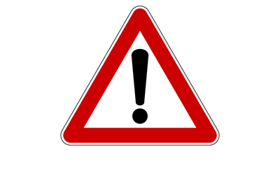 Verkehrsschild Achtung