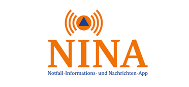 Logo NINA - Notfall-Informations und Nachrichten-App des Bundesamts f&uuml;r Bev&ouml;lkerungsschutz und Katastrophenhilfe (BBK)