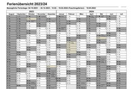 Ferienplan der Lauffener Schulen 22 23