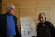 Foto: Ulrike Kieser-Hess: Professor Dr. Bahmer mit der Künstlerin Ursula Stock
