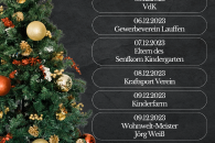 Belegungsplan Weihnachtshütte des Gewerbevereins