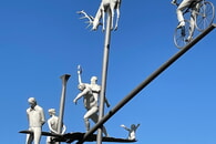Hölderlinkreisel nach Sanierung der Figurengruppe