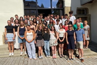 Die TeilnehmerInnen des deutsch-französischen Schüleraustausches am Hölderlinhaus 