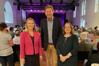 Bürgermeisterin Sarina Pfründer und Kulturamtsleiterin Bettina Keßler konnten sich am Wochenende direkt bei Vorstand Ralf Beitner der Kulturstiftung der Kreissparkasse für die großzügige Unterstützung bedanken