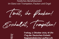 Benefizkonzert am 3. Oktoberr um 18 Uhr in der Regiswindiskirche