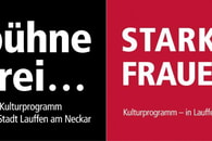 bühne frei... -Logo plus Starke Frauen-Logo 2026