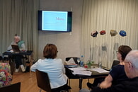 Leonore Welzin pr&auml;sentierte den neuen, dritten Musenalmanach im gut besuchten Saal des H&ouml;lderlinhauses.  