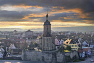 Regiswindiskirche von oben (Drohnenaufnahme, Foto: Martin Braunbeck, aus dem Wettbewerb zum Foto des Jahres 2025)