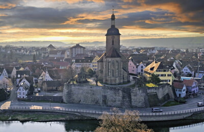 Regiswindiskirche von oben (Drohnenaufnahme, Foto: Martin Braunbeck, aus dem Wettbewerb zum Foto des Jahres 2025)