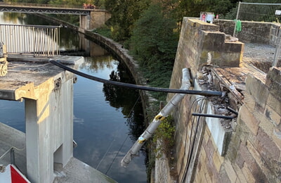 Abbau der Rathausbr&uuml;cke