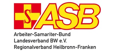 Das Logo des ASB Regionalverband Heilbronn in gelb-rot