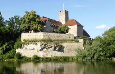 Blick auf die Lauffener Rathausburg