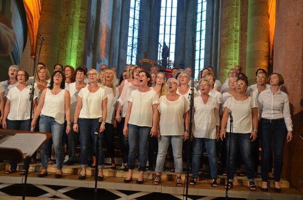 JUST4YOU beim Konzert "Give peace a chance" (Foto: Ulrike Kieser-Hess, 8.7.2018)