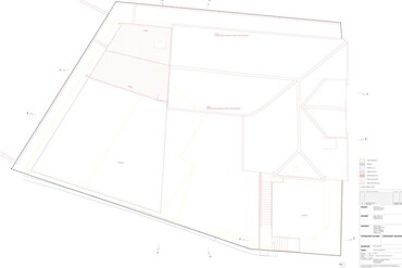 Planzeichnung der Dachaufsicht des Hölderlinhauses