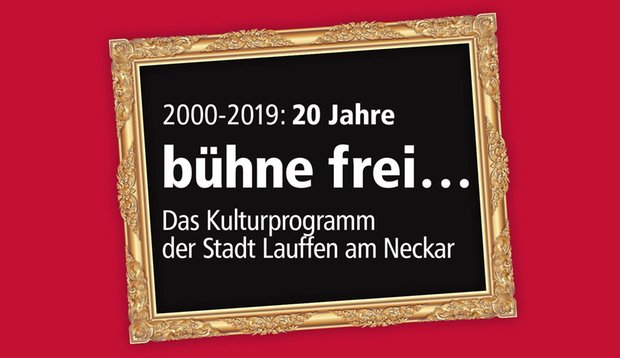 Jubiläumslogo 20 Jahre "bühne frei..." (Gestaltung: face design)