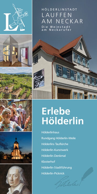 Titelseite des Prospektes "Hölderlin erleben"