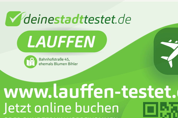 Lauffen testet - Teststelle Bahnhofstraße Blumen-Laden Bihler