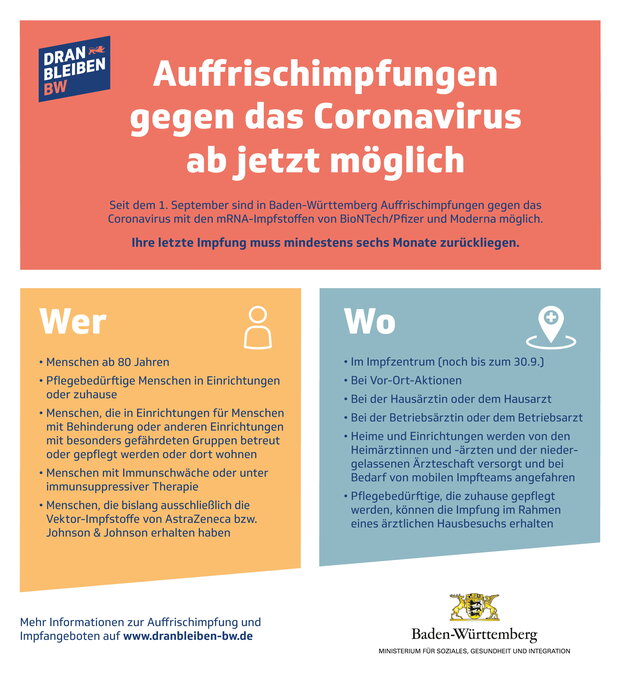 Information zur 3. Impfung in Baden-Württemberg