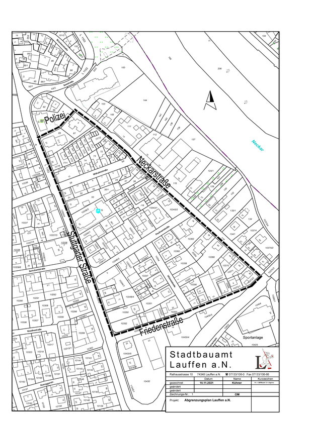 Lageplan Bebauungsplan Lange Straße 