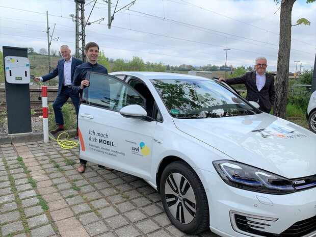 e-Auto und Ladesäule ZEAG Energie AG