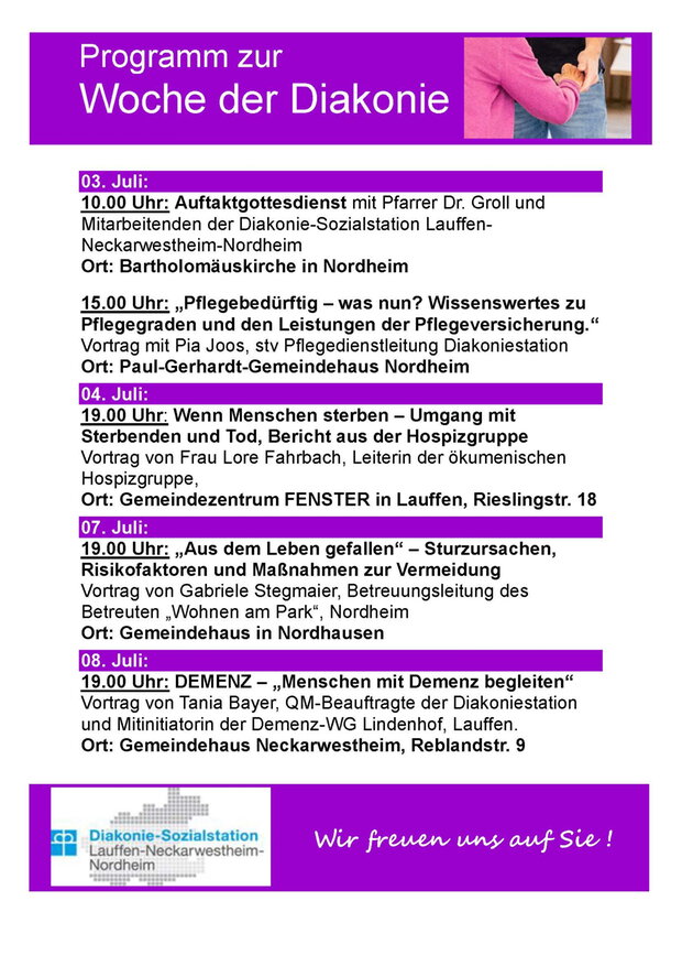 Programm Woche der Diakonie