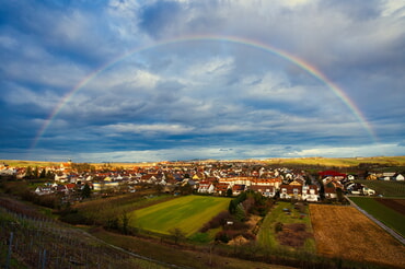 Foto des Jahres 2024: Ulrich Seidel - Regenbogen über Lauffen a.N.