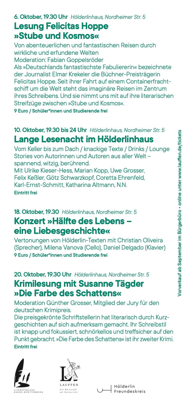 Programm Herbstlese