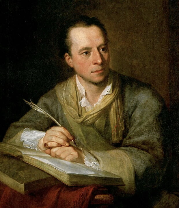 Portrait Winckelmann von Angelika Kauffmann, 1764