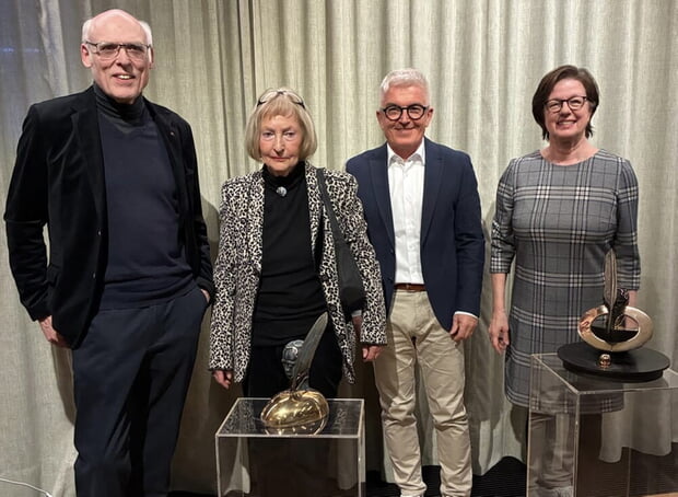Foto von links:; Friedrich Bahmer, Ursula Stock, Klaus-Peter Waldenberger, Eva Ehrenfeld