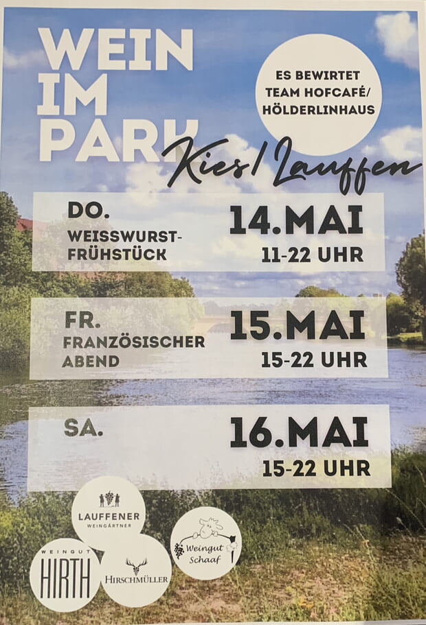 Plakat Wein im Park
