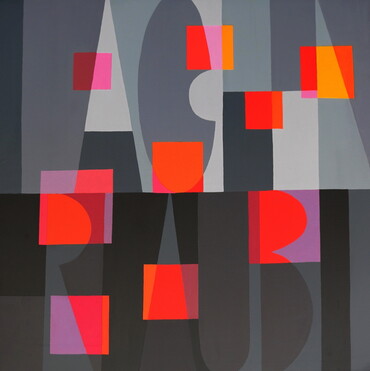 "Lachen erlaubt" 2013, Acryl, Leinwand, 100x100 cm