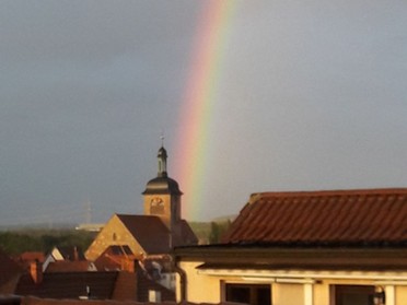 Marli Dörr - 17.09. - Regenbogen und die Regiswindiskirche