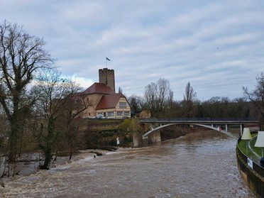 23.01.18 - Ulrich Seidel - Rathausburg mit Neckar bei Hochwasser