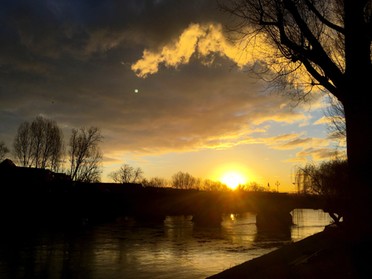 13.02.2018 - Ursula Kost - Sonnenaufgang Neckarbrücke