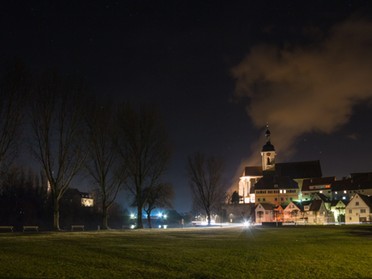 16.02.2018 - Ulrich Seidel - Kiesplatz u. Krichberg mit Neckar bei Nacht