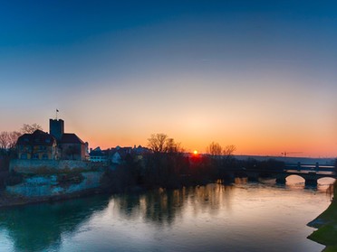 24.02. - Ulrich Seidel - Rathausburg mit Neckar bei Sonnenaufgang