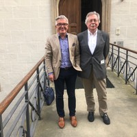 Vizepräsident Waldenberger mit Präsident Kreuzer, Hölderlin-Gesellschaft