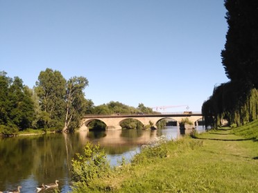 29.06.2019 - Andrea Piest -  Blick zur alten Neckarbrücke                                                             