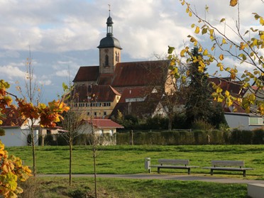 09.11.2019 - Bernd Steinle - Regiswindiskirche vom Lamperter-Park aus gesehen