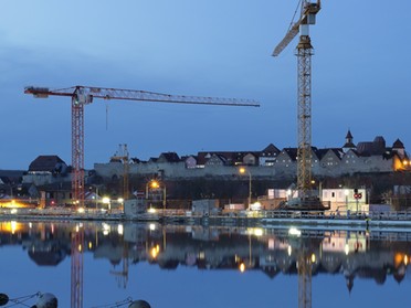 15.02.2020 - Frank-M. Zahn - Schleusenbaustelle zur Blauen-Stunde