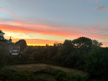 28.07.2020 - Jens Teichmann - Sonnenuntergang über Rathausburg und Terrassenhaus