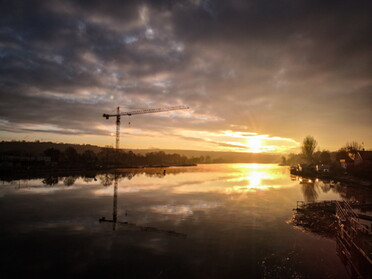 10.01.2021 - Werner Ohsam - Sonnenaufgang an der Lauffener Schleuse