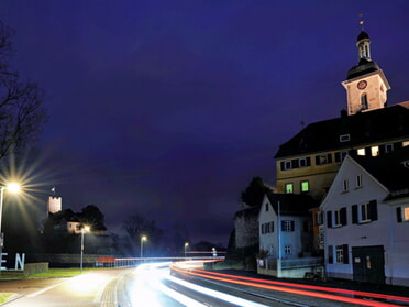 26.11.2023 - Ulrlich Seidel - Kirchberg und Rathausburg mit Kiesstraße am Abend