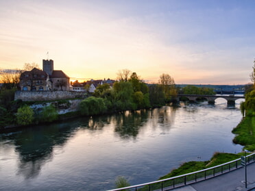 06.04.2024- Ulrich Seidel - Rathausburg mit alter Neckarbrücke bei Sonnenaufgang
