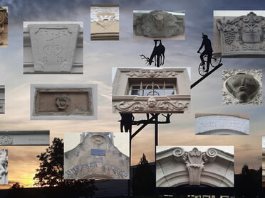 November 2025 - Siegfried Zimmermann - Bildcollage Lauffener Supraporte und ein Neidkkopf