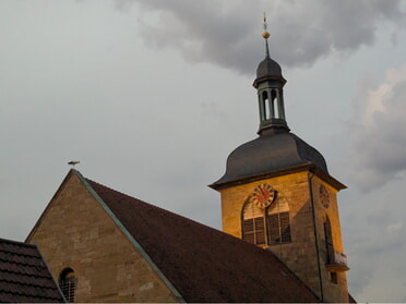 21.06.2026 - Beate Reinwald - Storchenbesuch auf der Regiswindiskirche